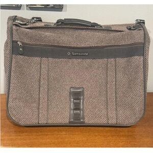 SAMSONITE Men's Travel Protective Suit Bag Foldable Grey‎ & Brown Shoulder Strap